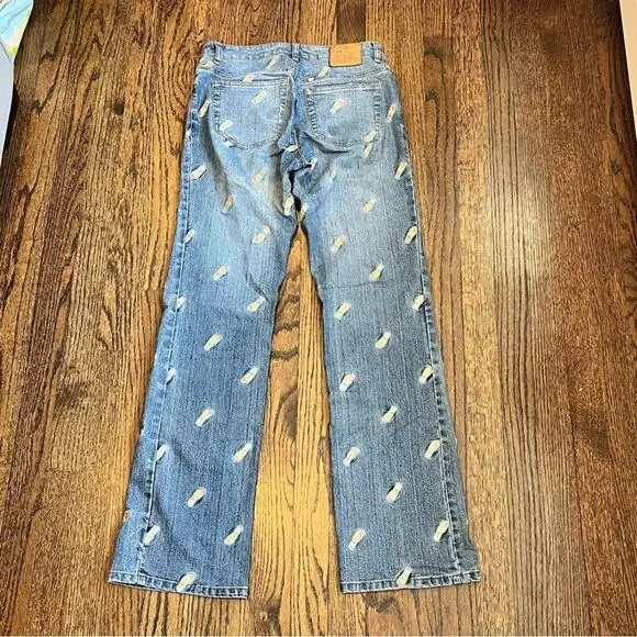 Lilly Pulitzer Jeans Wide Leg Vintage 2000s Preppy Flip Flops Women's Size 2 - Picture 6 of 8